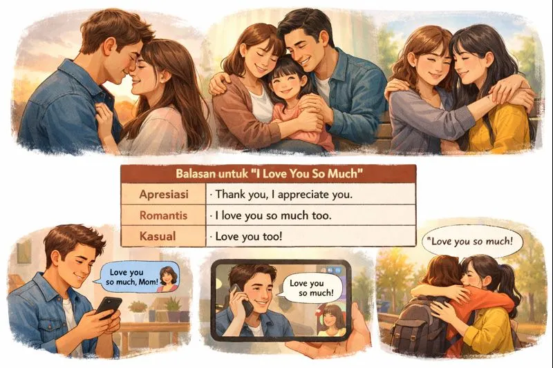 Apa arti love you so much dijelsakan lengkap beserta cara Jawabnya, dijamin buat DOI terkesima juga. 